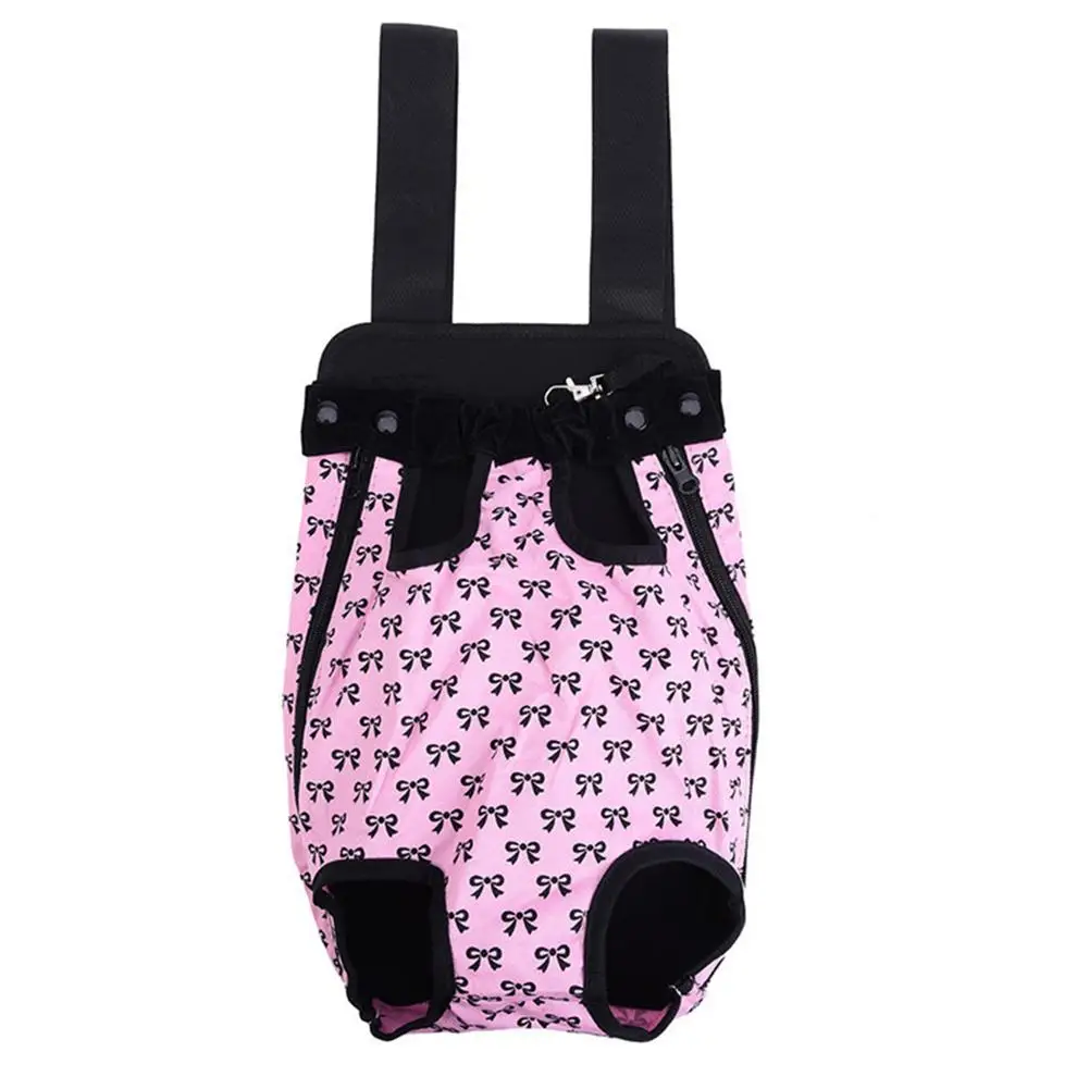 Портативный модный рюкзак для собак, кошек, домашних животных - Цвет: Pink bow