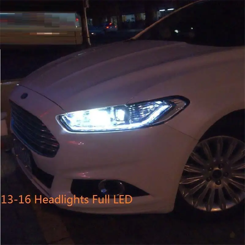 MODEL O Cob Стайлинг Luces Para Авто дневные боковые поворотники сигнальные лампы ходовые светодиодные фары автомобильные огни в сборе 13 14 15 16 для Ford Mondeo - Цвет: MODEL O