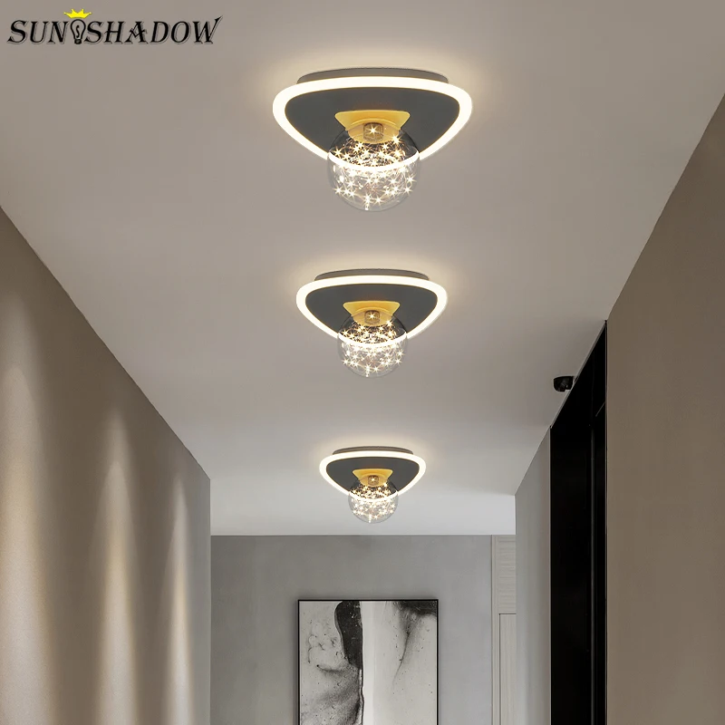 

Black&Gold Modern Ceiling Light Indoor Decorate Ceiling Lamp For Aisle Corridor Lamp Living Room Bedroom Dining Room Led Lustre