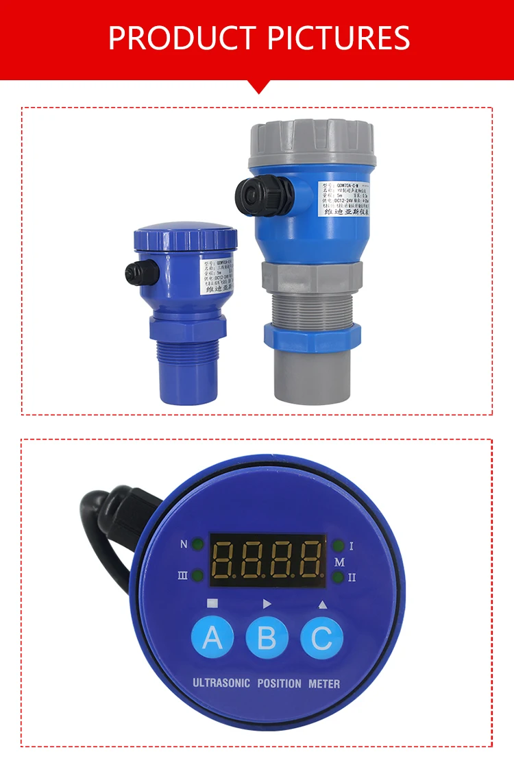 QDY-70A ultrasonic fuel RS485 Signal Well Water Level Measurement Ultrasonic Sensor silo ultrasonic level sensor