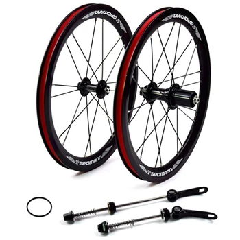 

SPOMANN Folding Bike Small Wheel Bicycle Wheel Set 13.7 Inch/349MM Variable Speed Wheel Set V Brake Wide Frame