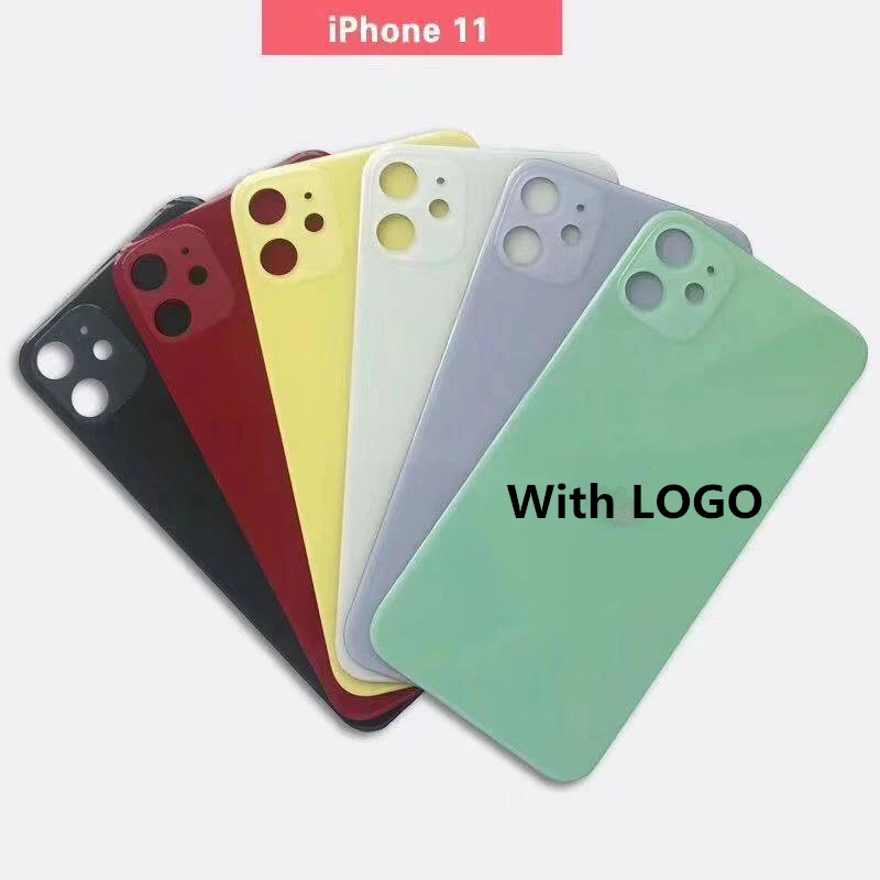 10 шт./лот,, задняя крышка, стекло для iphone 11Pro Max, задняя крышка, корпус, запасные части с большим или нормальным отверстием