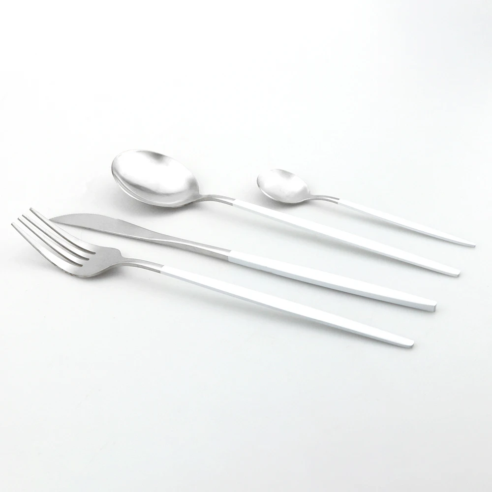 Набор из 6 предметов искусственный белый столовый прибор нержавеющей стали