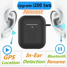 I200 TWS 1:1 Auricolare Senza Fili Bluetooth con GPS Rinominare In Ear Cuffie Stereo Sport Handsfree pk i100 i500 i9000 i10000 TWS(China)
