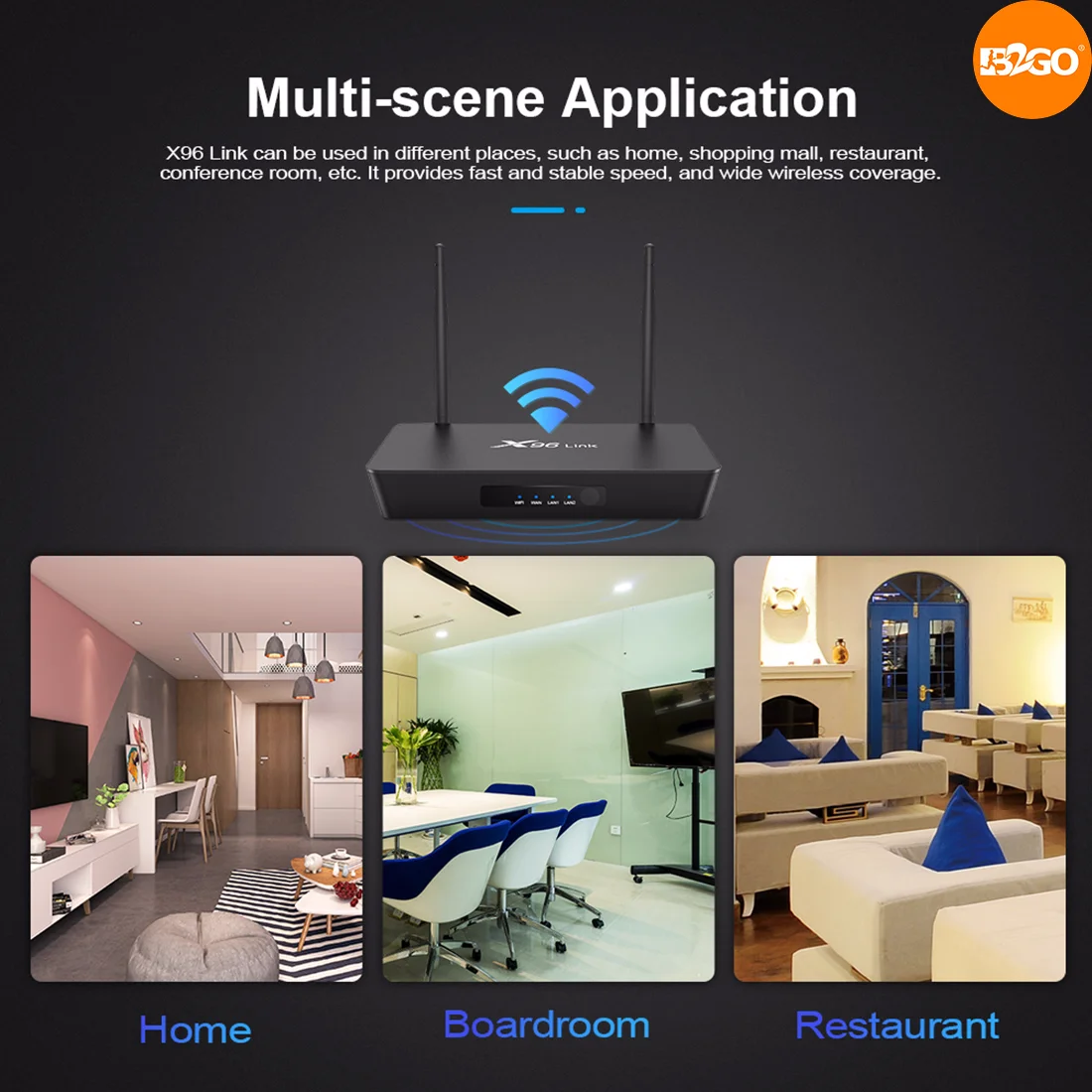 B2GO 4K HD IPTV, Amlogic S905w 2 Гб 16 Гб X96 link Android tv Box