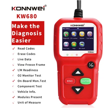 

Konnwei kw680 automobile fault diagnosis instrument automobile scanner automobile fault detection tool ELM327