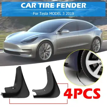 

4pcs Car Fender Flares for Tesla Model 3 2019 Front Rear Splash Guards Fenders Mud Flaps Mudguards Mudflap