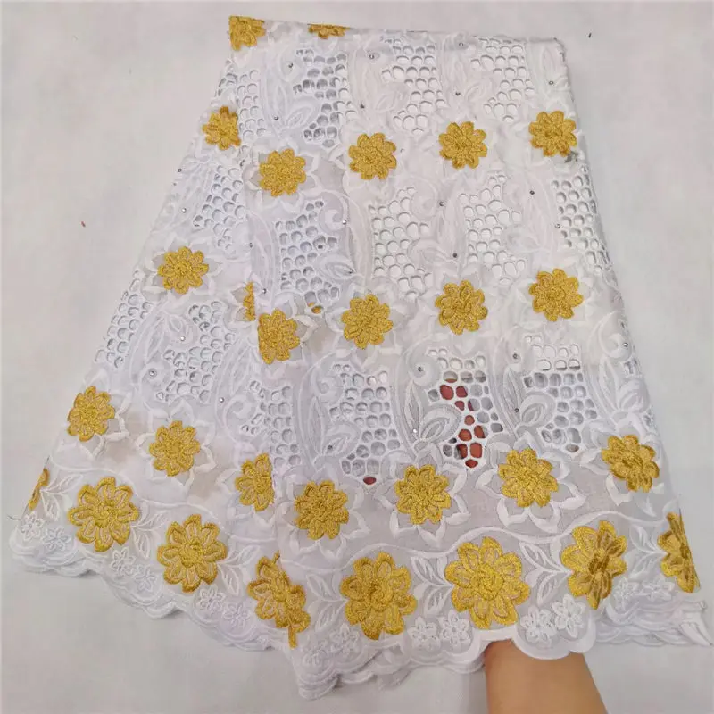 Горячая хлопок африканская сухая кружевная ткань нигерийская кружевная ткань высокое качество швейцарская вуаль в Швейцарии