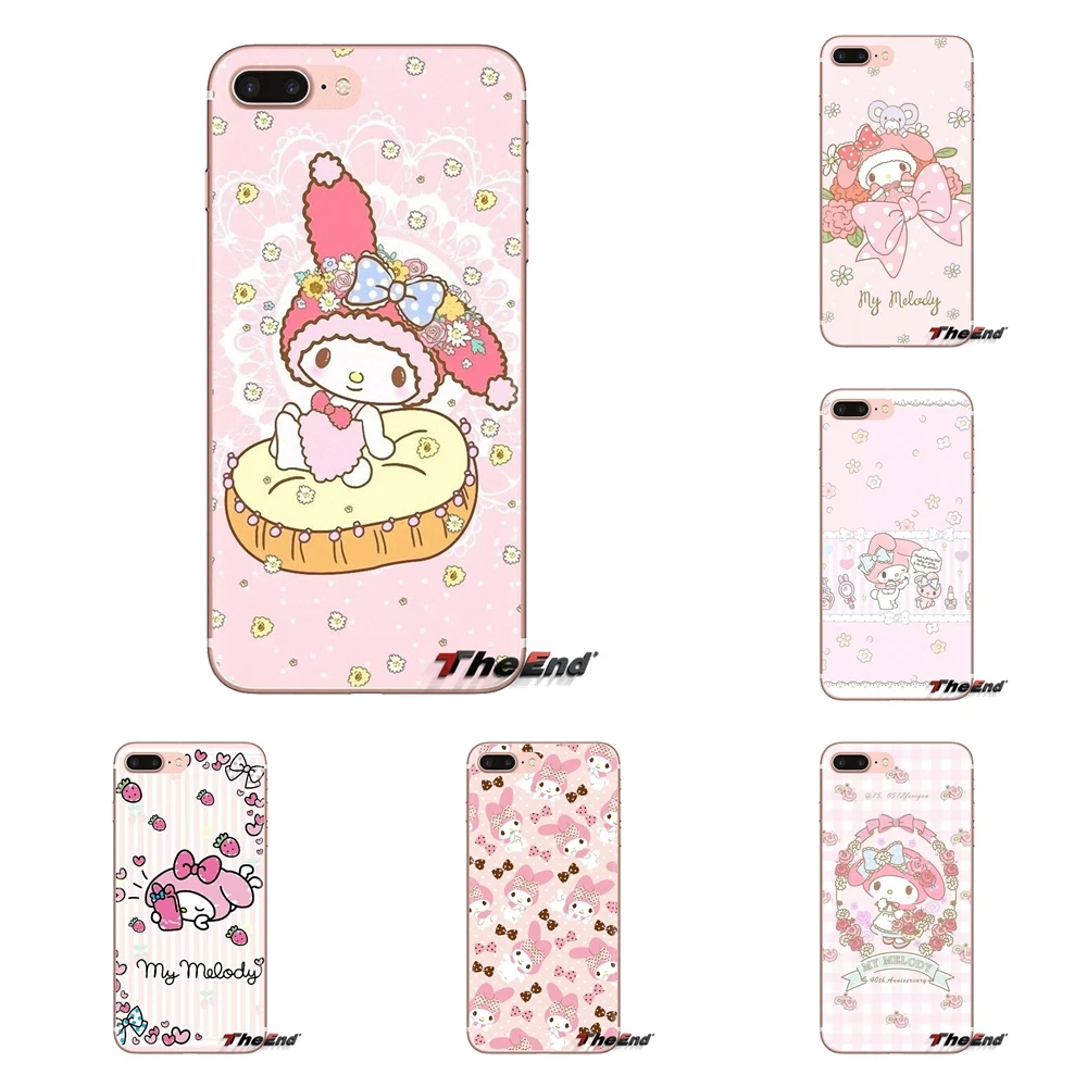Розовый прозрачный мягкий чехол с сумочкой My Melody little twin stars для iPod Touch Apple iPhone 4 5 6 6S 7