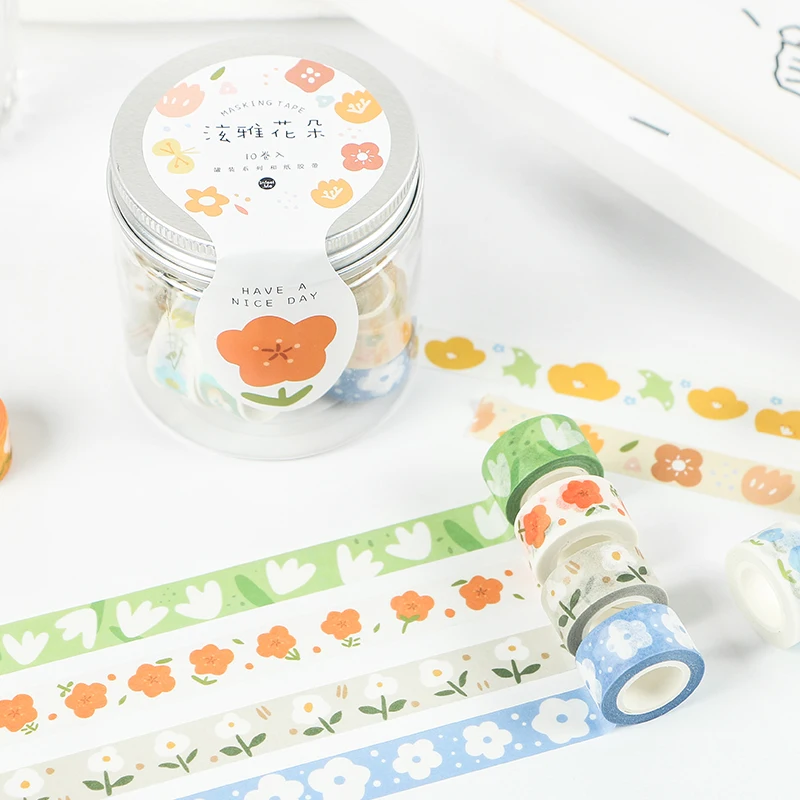 Mohamm 10 шт. 12 мм x 3 м пояс консервированные серии Kawaii мультфильм васи Маскировочная Липкая Лента Скрапбукинг Канцелярские Декоративные ленты