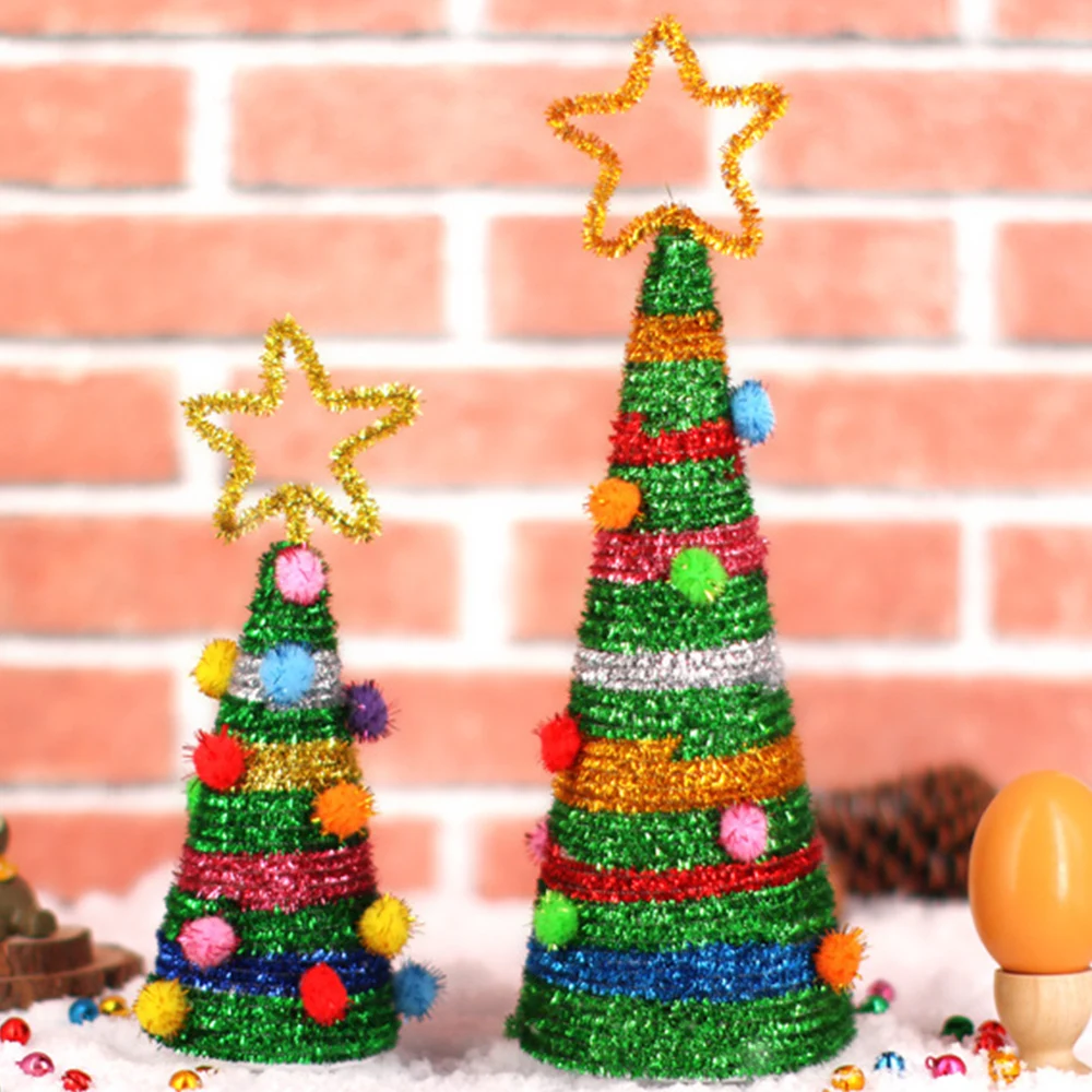 Прямая поставка, самодельные Рождественские елки, съемные Мини Рождественские Елочные бумажные украшения, детские украшения, подарки, креативные игрушки для рукоделия