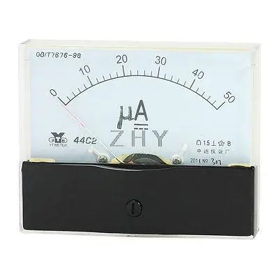 

Measurement Tool Analog Panel Ammeter Gauge DC 0 - 50uA Measuring Range