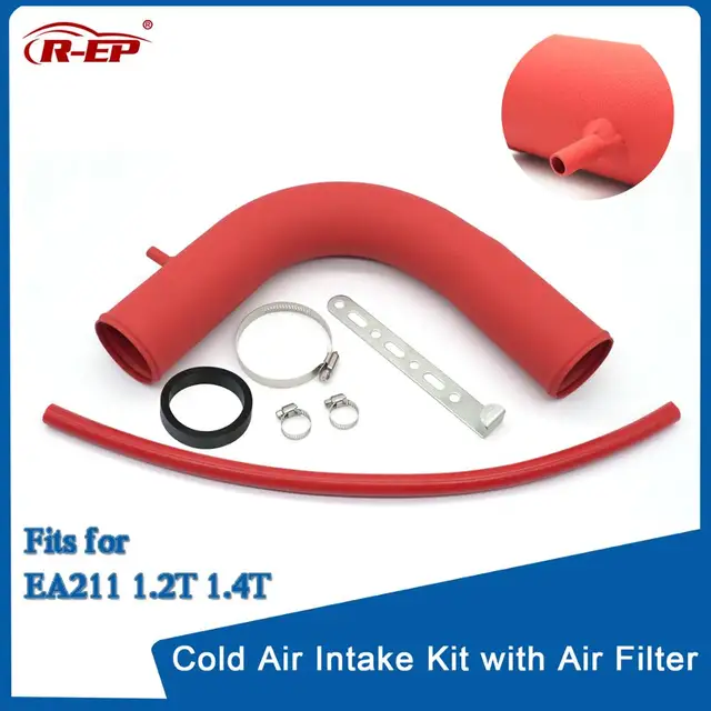 $US $54.33 R-EP Cold Air Intake Pipe with High Flow Air Filter Fit for Audi A3 A1 Q3 Seat Leon Golf MK7 Caddy Volkswagen VW Polo Skoda