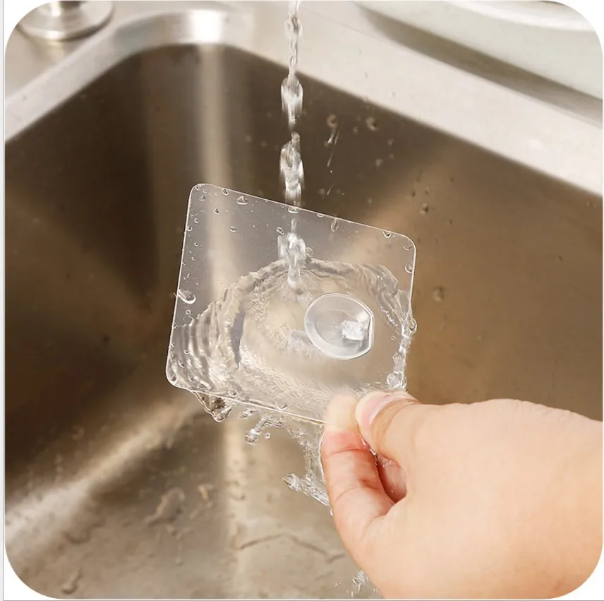 Transparent Door Hanging Viscose Hook Kitchen Nailless Traceless Hook Wall Bathroom Creative Adhesive Hook Wholesale 512