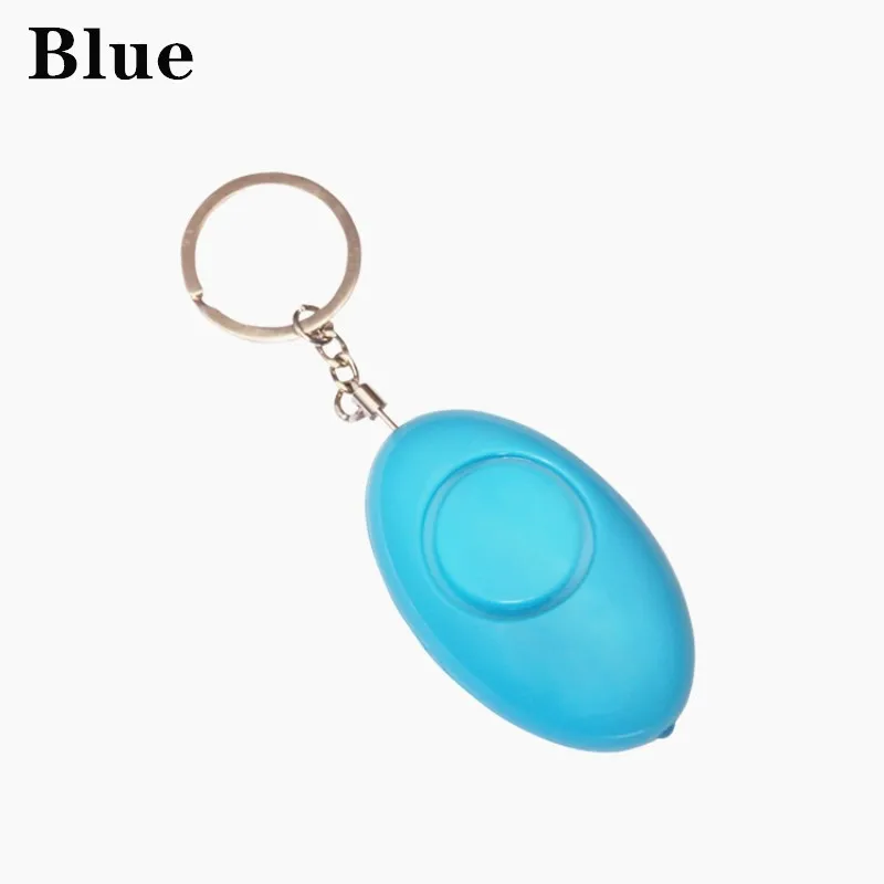 Blue Мини-сигнализация для самозащиты, 120 дБ, в форме яйца, для девушек и женщин, защита безопасности, оповещение, личная безопасность, крик, громкий брелок, Аварийная сигнализация - Цвет: Blue
