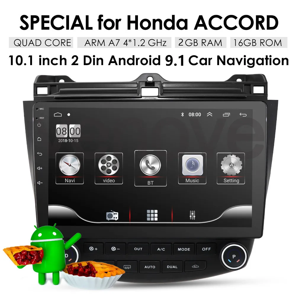 Top 10.1 Android 9.1 Car Multimedia Player Radio GPS Navigation for Honda ACCORD 7 2003-2007 2G RAM 16 ROM Car Stereo Head Unit 2