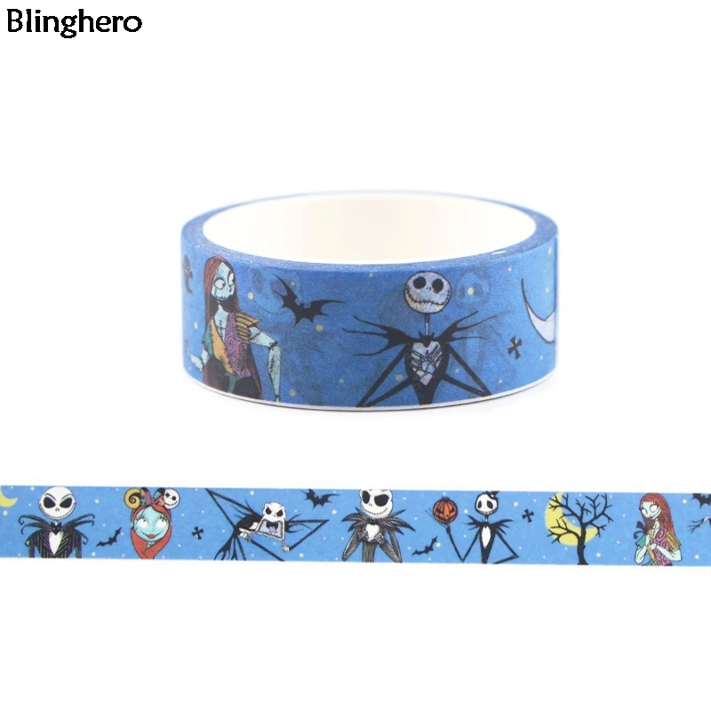 

Blinghero 15mmX5m Nightmare Tape Washi Tape Cool Adhesive Tapes Cartoon Masking Tape Hand Account Tapes Decal BH0269