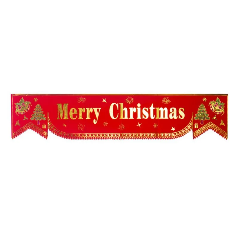 Красный Merry Christmas знак крыльца дверь занавес Крытый открытый дисплей украшения Рождественские Висячие Баннер Флаг для праздничного
