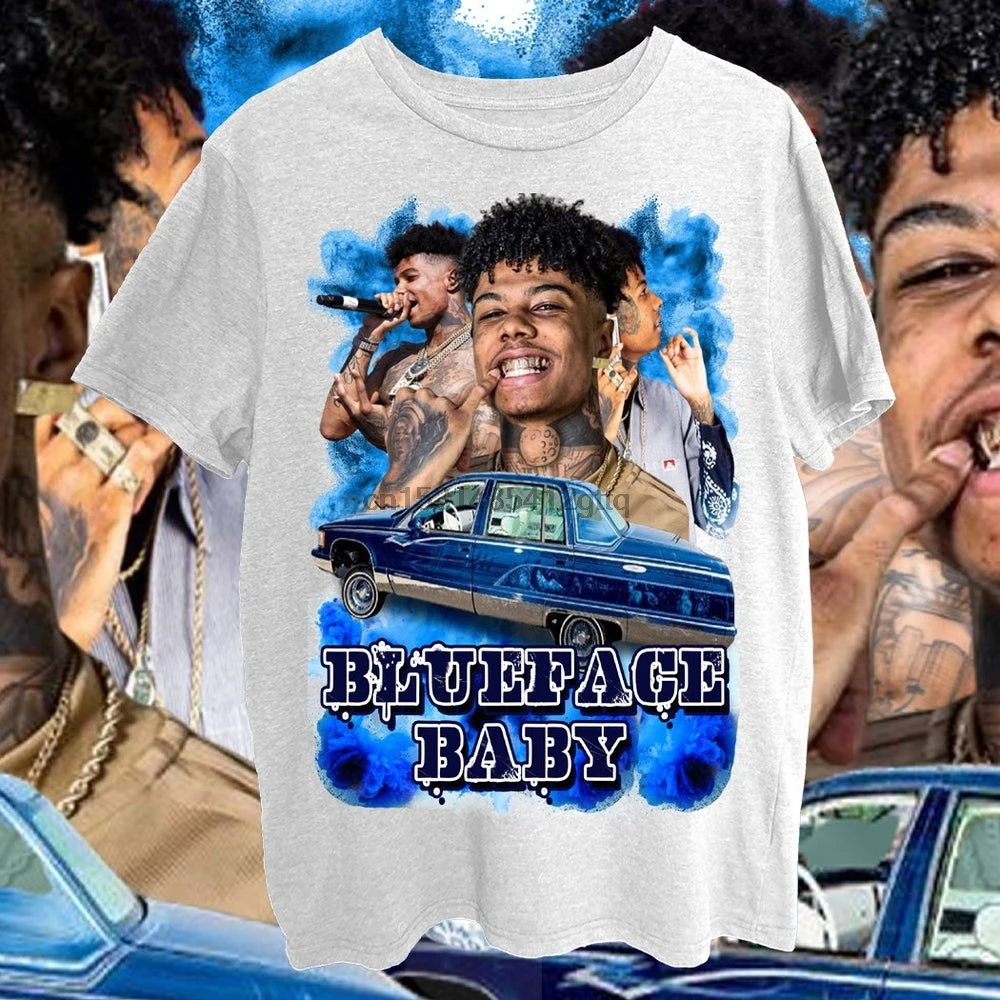 Blue face t shirt Outlet
