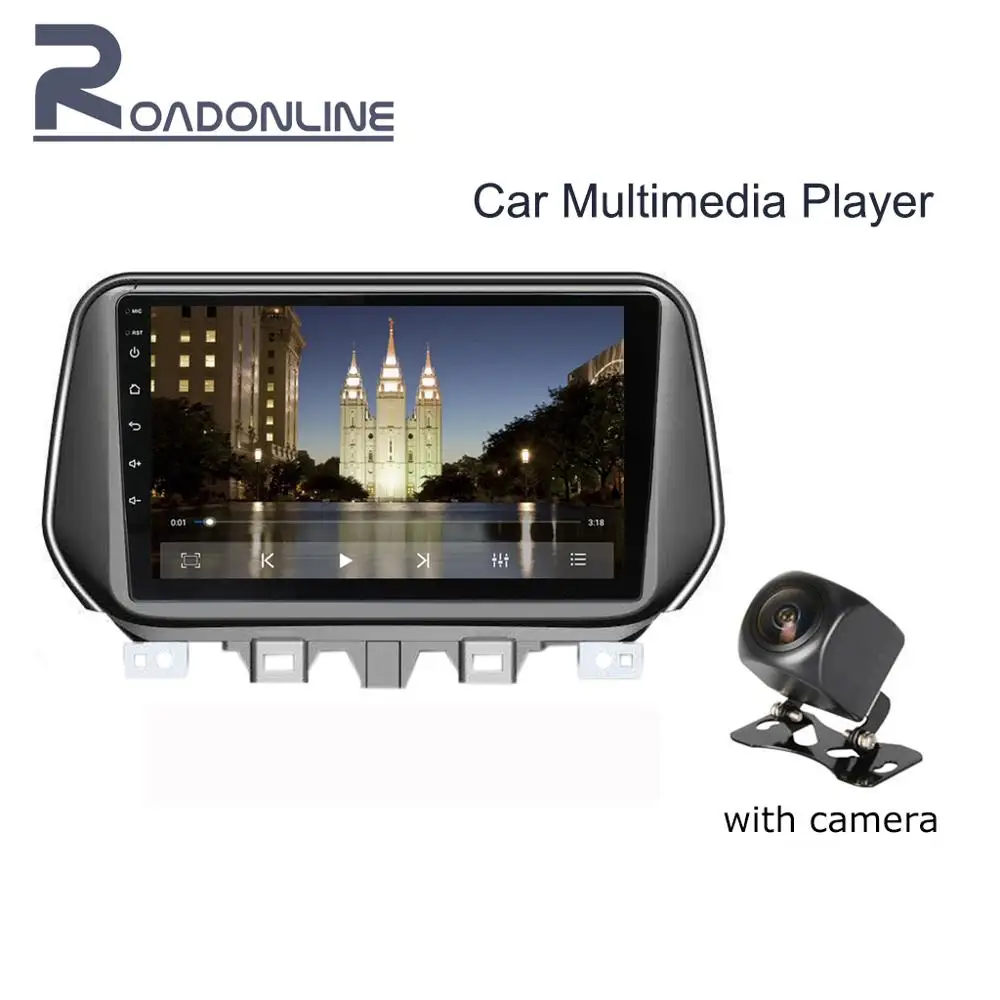 Android 1Din 10," Автомобильный Радио стерео плеер через 4G/wifi/MP4/Bluetooth с камерой заднего вида/сенсорным экраном для Hyunda Tucson