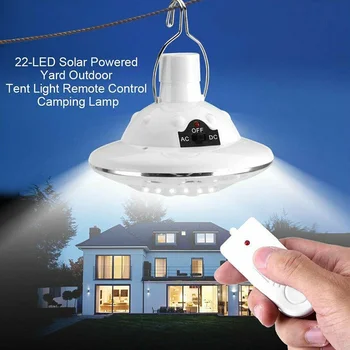 

22LED Solar Lamp with Hook Camping Garden Light Remote Control Outdoor Indoor Lights HYD88