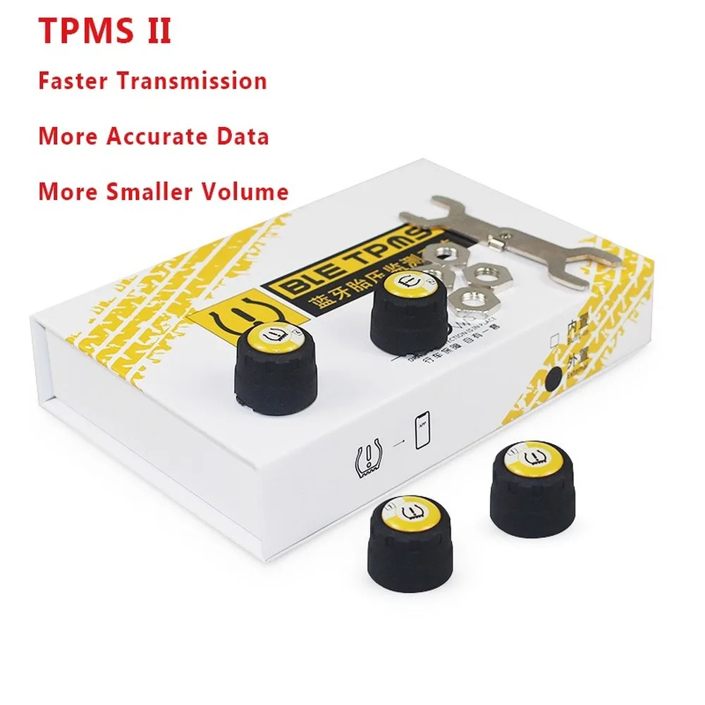 Автомобильные TPMS Android IOS внешние датчики TPMS Bluetooth 4,0 автомобильные Внешние TPMS контроль давления в шинах BLE TPMS низкое энергопотребление