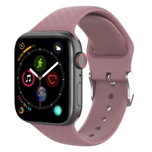 3D текстура silicond ремешок для наручных часов Apple Watch, 5, 42 мм, 38 мм, Версия 44 мм 40 мм Спортивные Мягкие модные ремешки наручных часов Iwatch серии 1/2/3/4 браслет