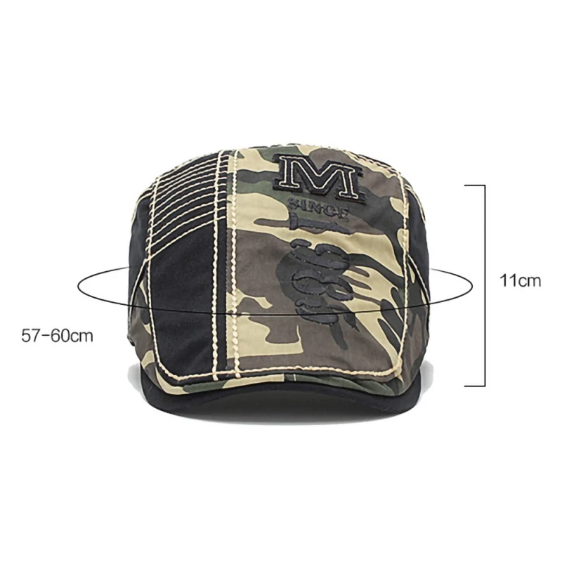 Cotton Men Beret Cap Adjustable Hats Men Women Lvy Cowboy Hat Golf Driving Summer Flat Cabbie Newsboy Caps Outdoor Camping Hikin