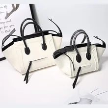 Новинка, известный дизайнер, роскошные женские сумки из натуральной кожи, модная сумка со смайликом, качественные трапециевидные клатчи со смайликом, Bolsa Feminina