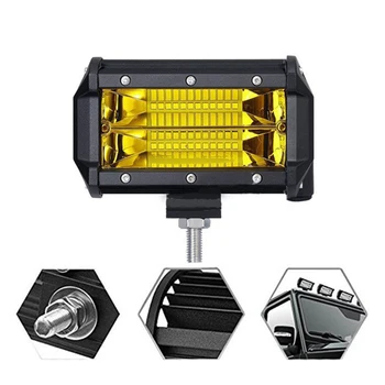 

2PCS 72w LED Work Light Waterproof Offroad Car Maintenance Spotlight Truck Tractor Boat Trailer Headlight Spot Flood Light Bar