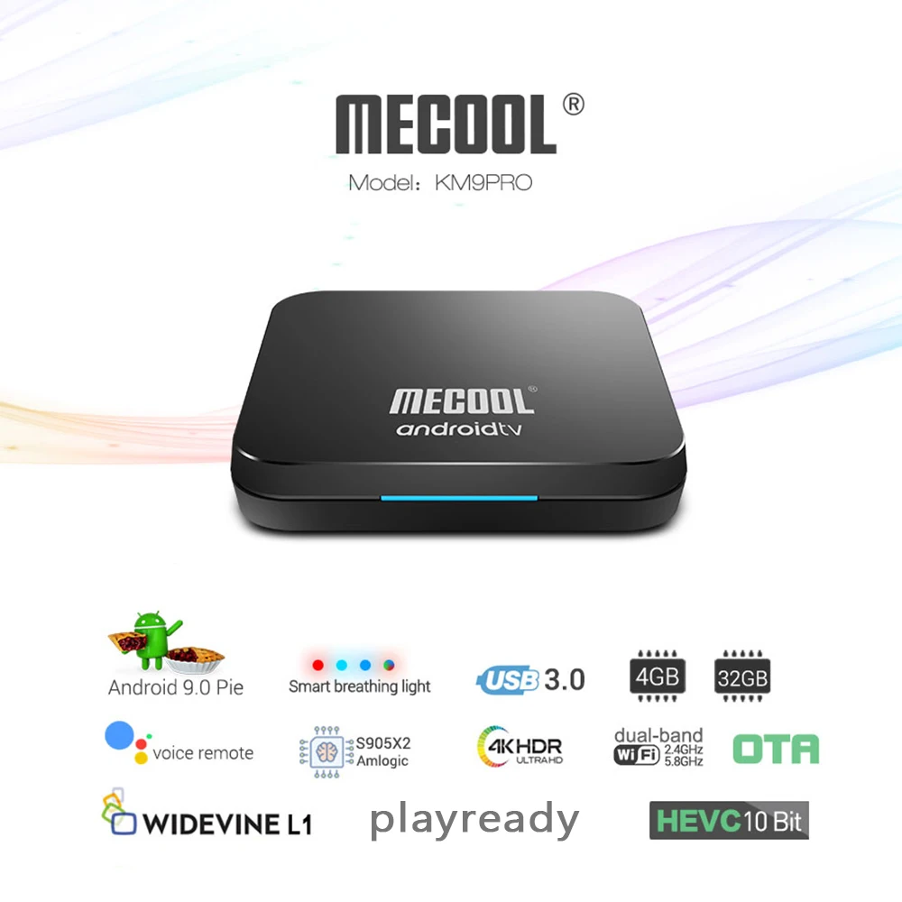 KM9 Pro Smart Android 9,0 ТВ приставка Amlogic S905X2 коробка 4GB32GB двойная Wifi ТВ приставка Bluetooth 4,0 голосовой пульт дистанционного управления Miracast Airplay