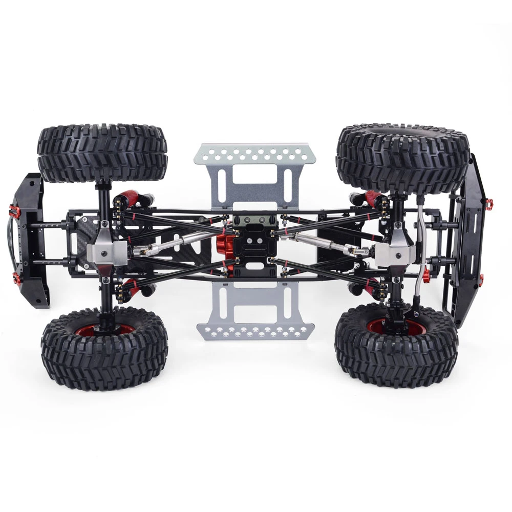 1:10 Масштаб RC Гусеничный SCX10 цельнометаллический карбоновый каркас дверной мост+ Система питания(540 мотор+ 60A ESC+ M1500 рулевой механизм
