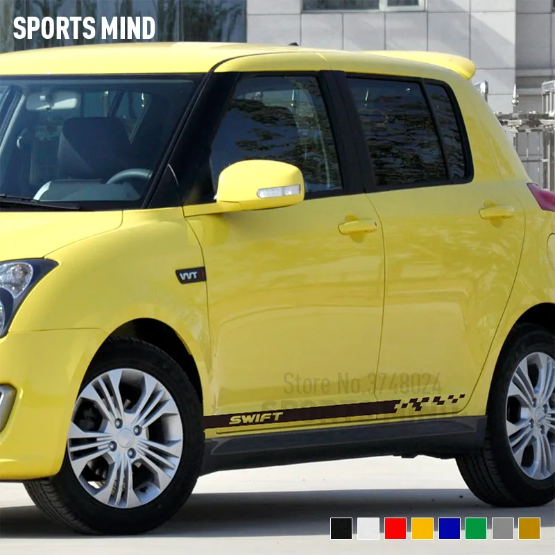 1 пара Спорт ум виниловая наклейка на автомобиль для Suzuki Swift аксессуары гоночные полосы графические Наклейки на автомобиль