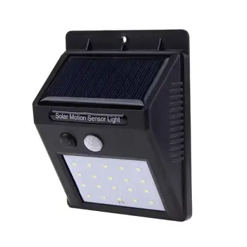 

20LED Solar Power PIR Motion Sensor Wall Light Outdoor Waterproof Energy Saving Street Garden Security Lamp White IP65