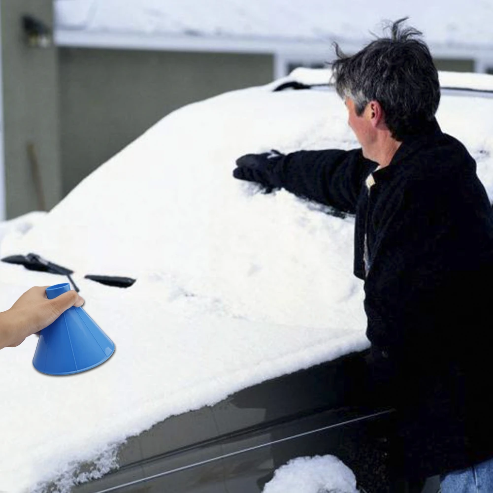 

Car Windshield Ice Scraper Funnel Snow Remover Shovel Window Scrapers Deicing Tool Scraping Cone