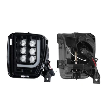

Car Front Bumper Fog Lamp Assembly with Bright LED Drl LED Fog Driving Light for Dodge Ram 1500 2500 2013-2018