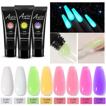 

Nail Gel Glow in the Dark UV Gel Polish Glow Extemsion Press On Nails Gel Nail Kit 15ML Shine in Dark Fluorescent