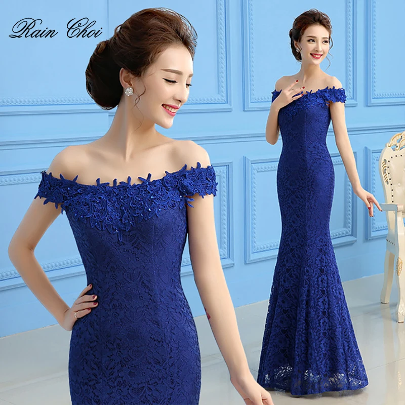 

Evening Gown Sleeveless Long Formal Prom Gown Lace Mermaid Evening Dresses