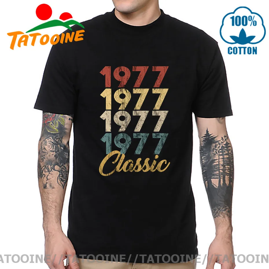 Ретро-футболка Tatooine в стиле 70-х годов Классическая винтажная футболка 1977