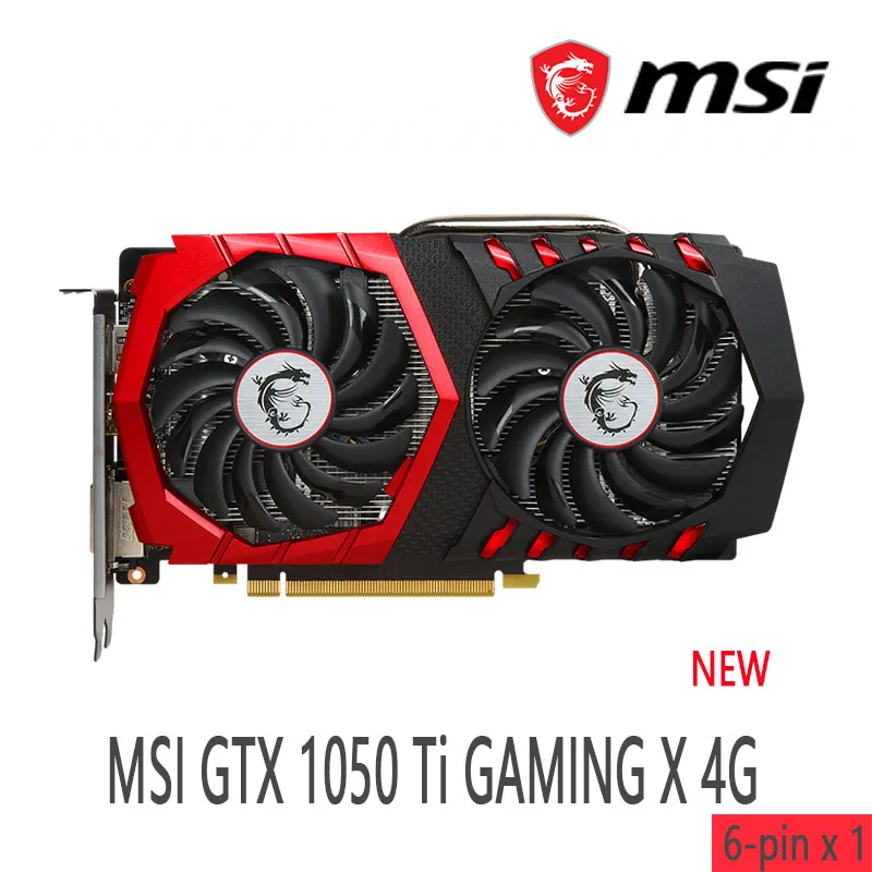 MSI GeForce GTX 1050 Ti  4G GDDR5 GTX1050TI Desktop CPU Motherboard NEW best graphics card for pc