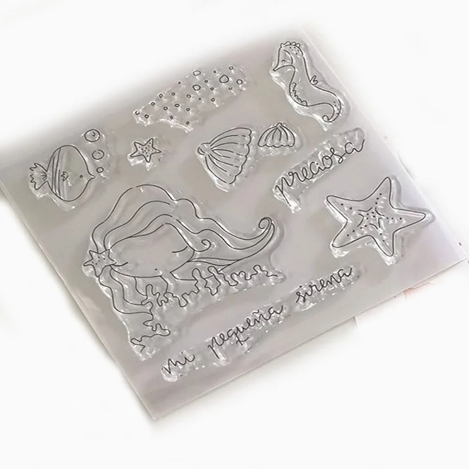 10*10 испанская морская девушка ремесло прозрачный силиконовый штамп для скрапбукинга изготовление бумажных открыток DIY Фотоальбом декоративная печать