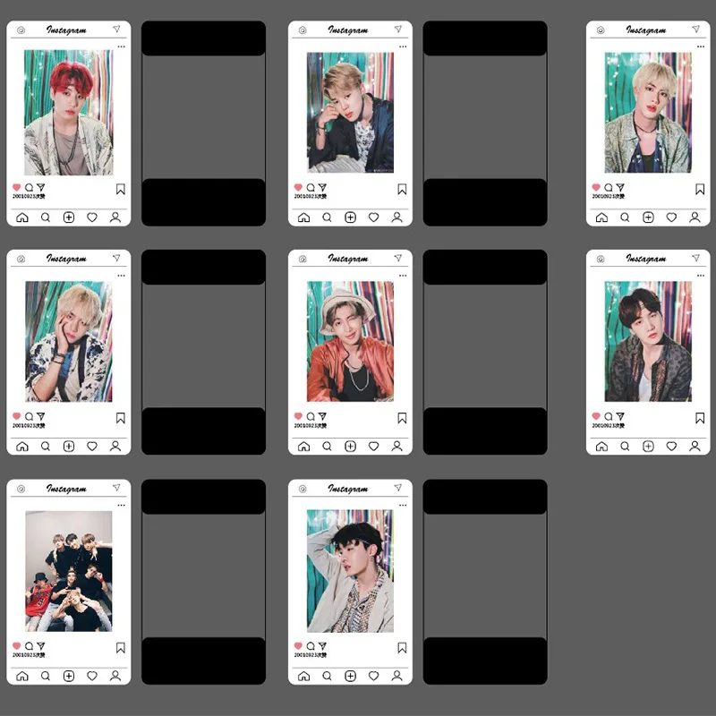 KPOP Bangtan Boys INS прозрачная фото карта ЛОМО карта душа Persona JUNG KOOK JIMIN JIN SUGA J-HOPE FH194