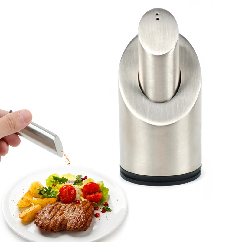 

1 Set Stainless Steel Spice Jar Barbecue Dredge Salt Sugar Container Pepper Shaker Holes Castor Storage Bottle Kitchen Tool