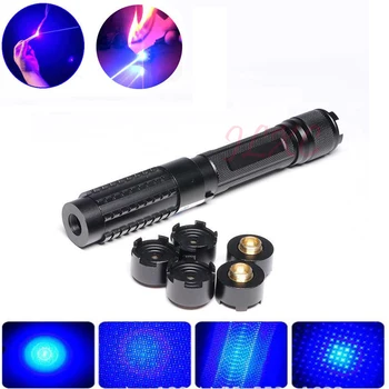 

Powerful Blue Laser Pointer Torch 450nm 10000m Focusable Laser sight Pointers Lazer Flashlight Burning Match/Burn cigars