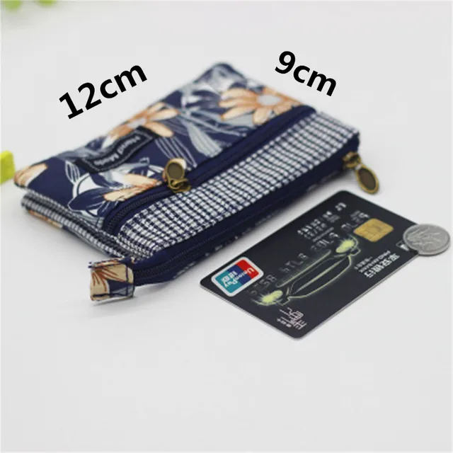 Women New Purse Cloth Long Wallet Multi-Layer Fabric Clutch Flower Women's Mobile Phone Bag for Lady Walking Carry Pouch Handbag 3