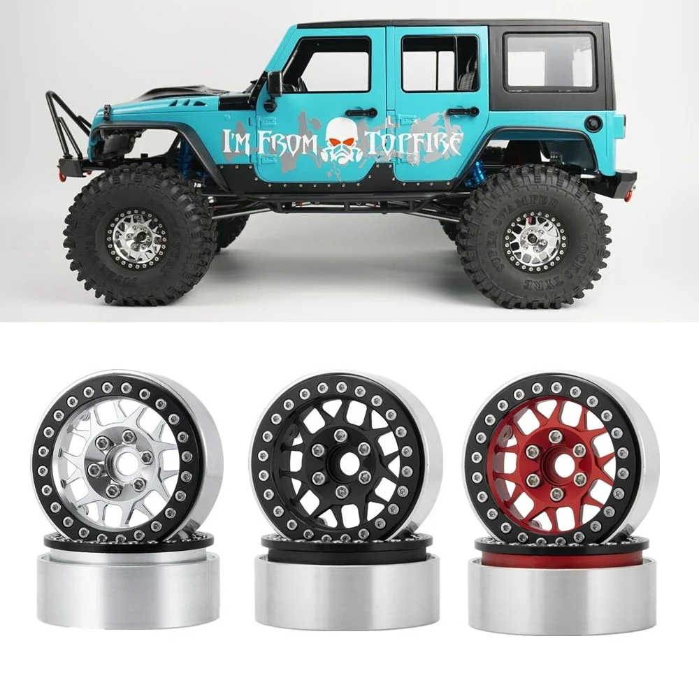 YEAHRUN металлический сплав 1," Beadlock Колесные диски для SCX10 TRX4 D90 CC01 TF2 1/10 RC Гусеничный