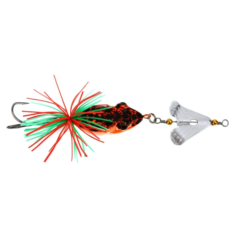 1PCS Fishing Lure With Propeller Large Noise Frogs Lure 135mm 9g Pesca Frogs Sinking Snakehead Bait Fishing New