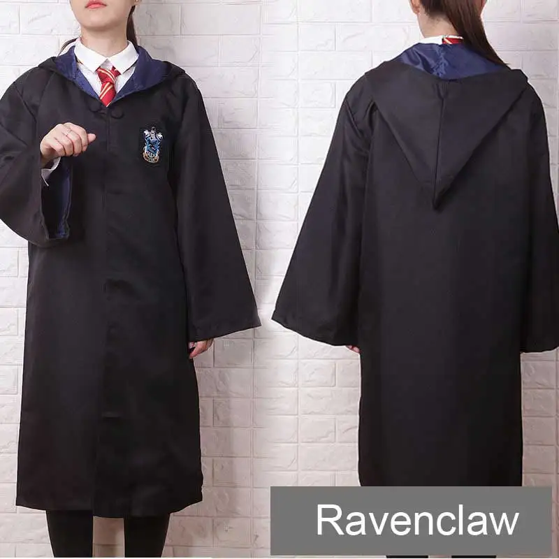 Gryffindor Slytherin Hufflepuff Ravenclaw костюм для взрослых детей Harrise школьный халат Плащ Botters Хэллоуин Косплей Костюм