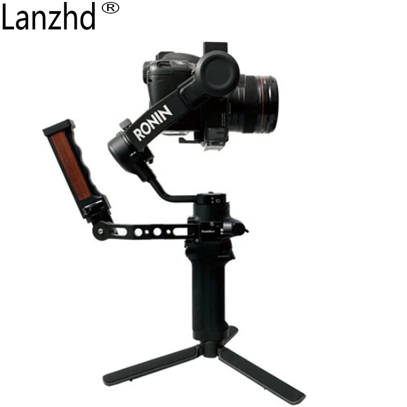 DSLR Camera Stabilizer Ronin S Handle Grip Handgrip for DJI RoninS can Adjust 180 Degree with Cold Shoe Monitor Video Light Mic