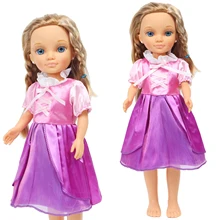 1 комплект, классическое сказочное фиолетовое платье принцессы, вечерние платья для косплея, одежда, аксессуары для куклы Нэнси, 16 дюймов, детские игрушки
